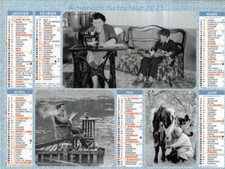 CALENDRIER ALMANACH  PTT 2023 PECHEUR TRAITE DES VACHES CORMEILLES EN PARISIS .