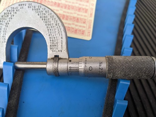 #bb009 Starrett Mikrometer T230FL 0-1 Zoll Hartmetalle 0,0001 Zoll Maschinist Tools USA 230 - Bild 5 von 19