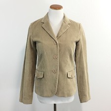 Izod Womens Sz S Corduroy Blazer Jacket 3 Button Machine Washable Great Look