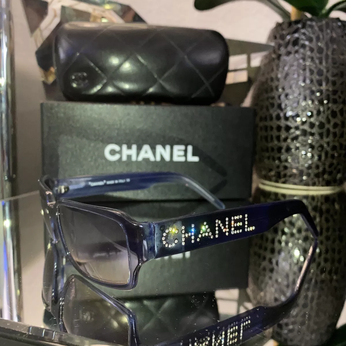 Rare Vintage Chanel Rhinestone Sunglasses