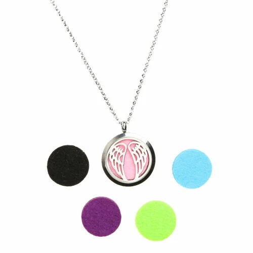 Collane e pendagli di bigiotteria d'argento in acciaio, tema angelo