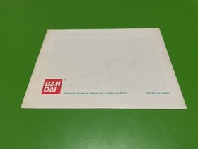 Galaga Nintendo NES Manual Instruction Booklet