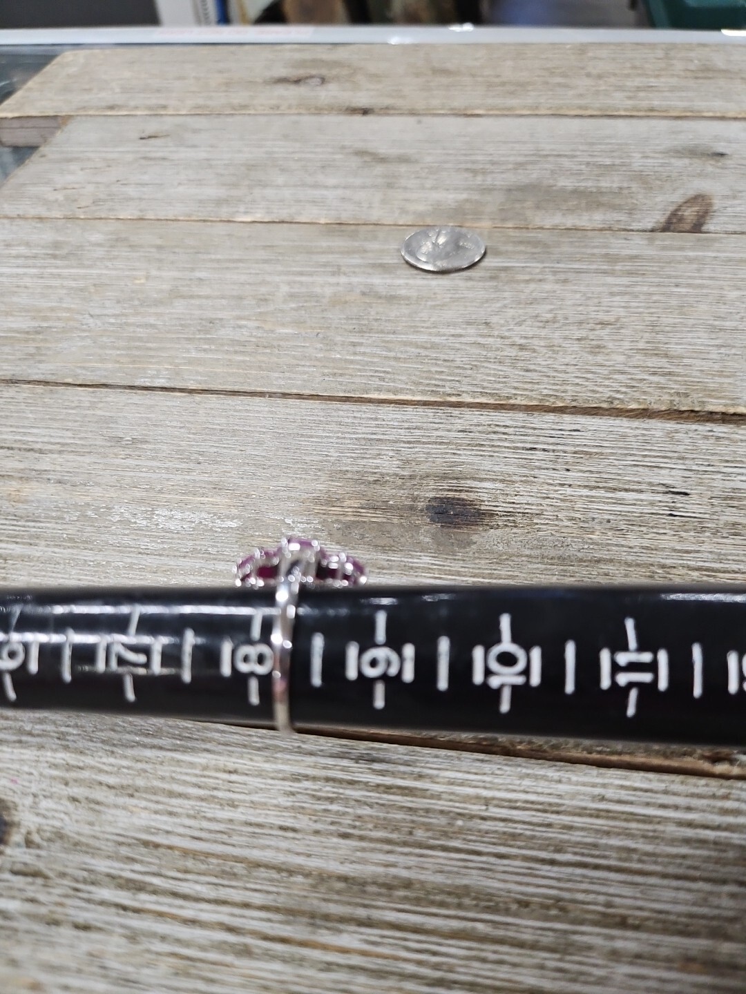 Sterling Silver Oval Cut Pink Ruby Flower Sz 8.25 - image 6