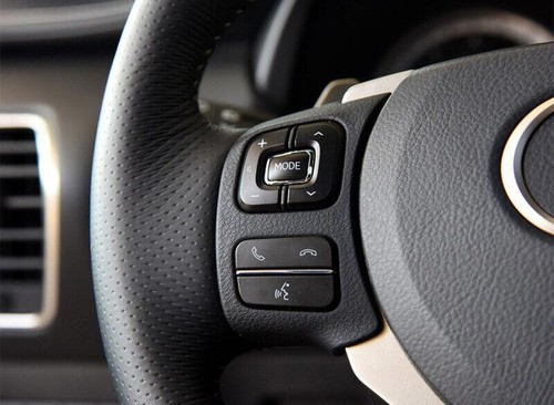 For Lexus NX200t 300h 2015-21 Black Wood Grain Steering Wheel Switch Cover Trim - Picture 3 of 6