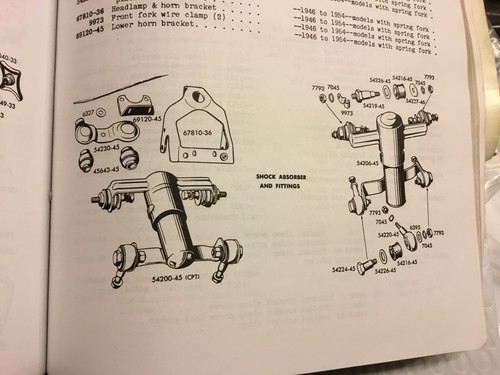 Harley Monroe Springer Fork Shock Knucklehead UL Servi 46-57 14000-45 W/ Mounts - Picture 10 of 10