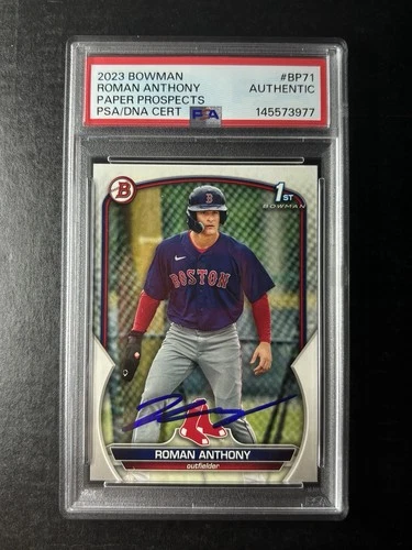 2023 Bowman Roman Anthony PSA/DNA Authentic Autograph #BP71 1st Auto
