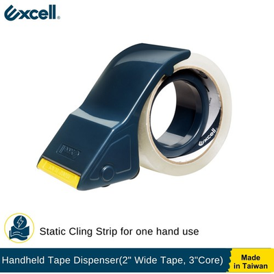 #ad Excell Handheld Tape Dispenser 2quot; Tape 3quot; Core Safe Cutter w Static Cling Tape $12.15