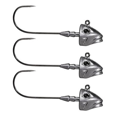 Gunki G´Fish Jighead Neutral/Fluo Orange Yellow 3/0 7-12g Jigkopf Bleikopf