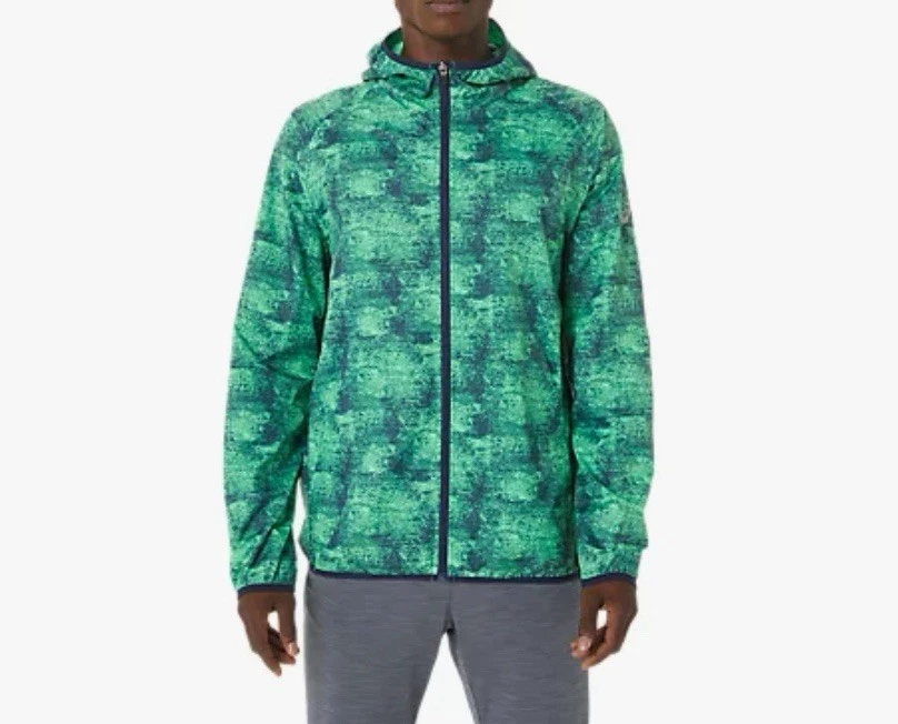 Men’s Packable Jacket ASICS 3XL MSRP $55 Tie Dye Green / Peacoat