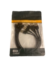 5 Pack Micro USB Fast Charging Cables – 1 Foot (30cm) Black High Speed Charge