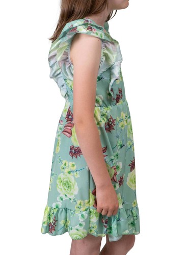 Short Summer Party Dress Skirt Flower Pattern Children Girls 30383 - Picture 12 of 42