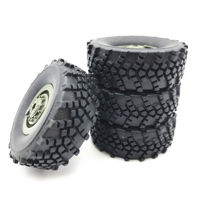 4Pcs Rubber Wheel Rim Tires Tyres for WPL B-36 B36 B36K 1/16 RC Car Ural Truck s