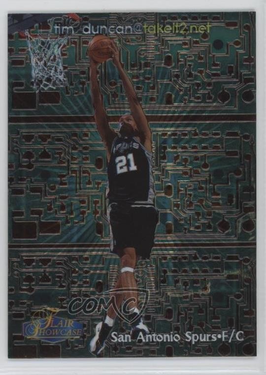 1998-99 Flair Showcase takeit2net 911/1000 Tim Duncan #2TN HOF