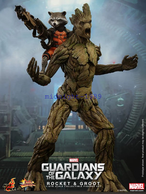 Hot Toys MMS254 Guardians of the Galaxy 1/6 Rocket & Groot Set Action Figure Toy
