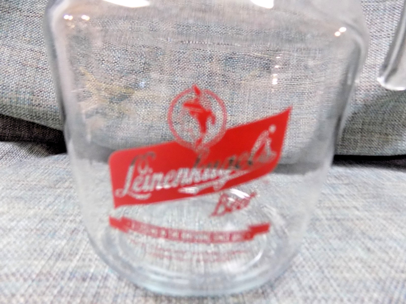 LEINENKUGEL's Beer GLASS Pitcher Chippewa Falls WI Brewing Co Retro Vtg Canada