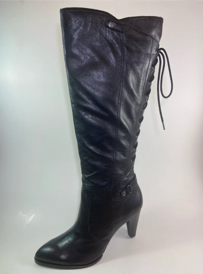 Botas de Moda Makowsky B Hasta la Pantorrilla y la Rodilla Superior de Cuero Negras 7.5M Nuevas en Caja  Foto 2 de 4