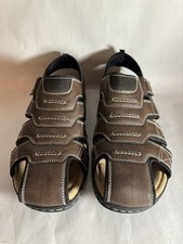 NIB Dockers Mens Fisherman Sandals Brown Adjustable Strap Memory Foam 10 Casual