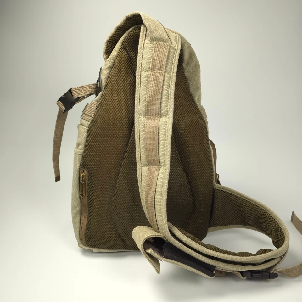 Promaster Adventure Sling Pack Camera Bag Khaki Green Canvas Backpack  - Image 4 of 4