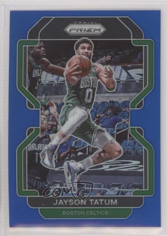 2021-22 Panini Prizm Blue Prizm 192/199 Jayson Tatum #13 0u56