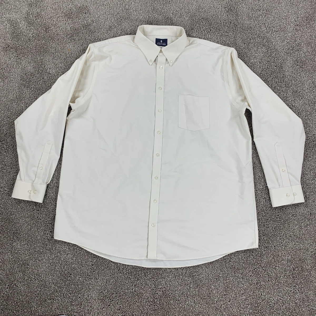 Stafford Long Sleeve Button-Down Solid Men's Dress Shirts for sale | eBay Stafford Long Sleeve Button-Down Solid Men's Dress Shirts for sale | eBay