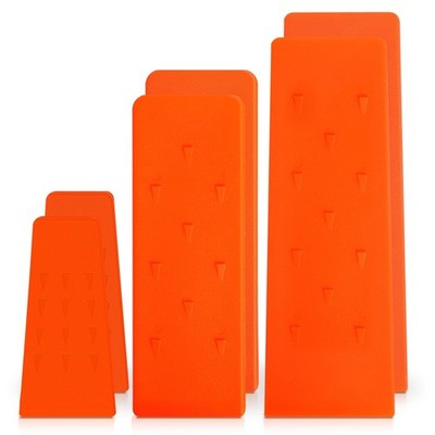 Poweka Tree Felling Wedges 3 Each of 5.5'', 8'' and 10'' 5.5in+8in+10in, Orange