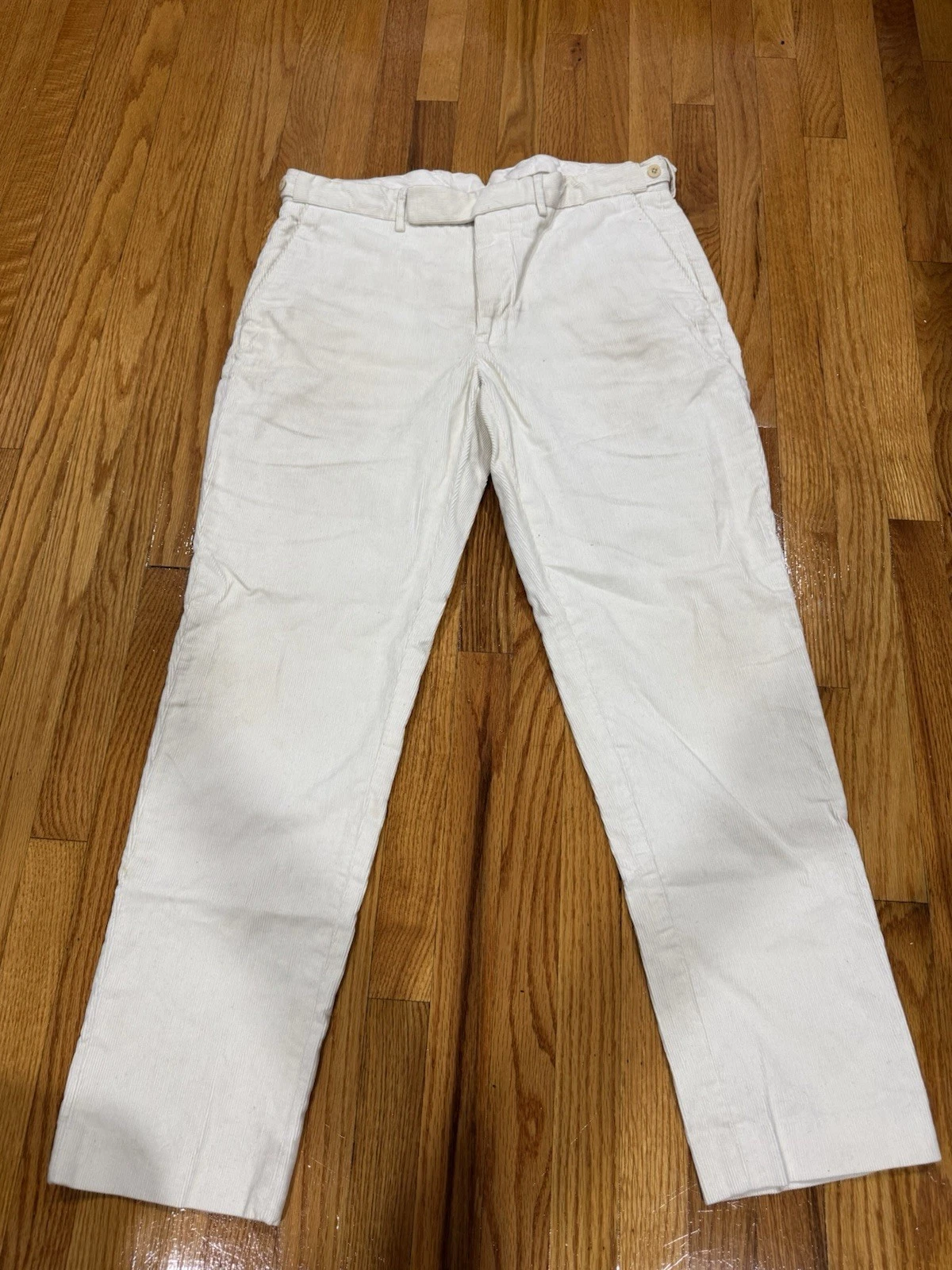 Polo Ralph Lauren Corduroy Pants Off White Men’s 36x30 Workwear Distressed