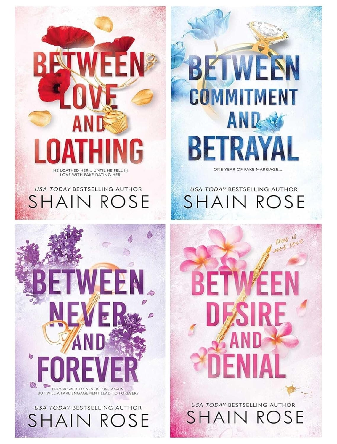 Shain Rose Hardy Billionaires Series 4 Books Collection Set Between Desire
