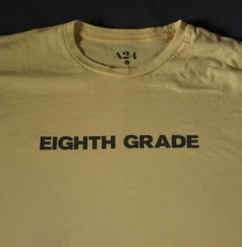 A24 Eighth Grade Shirt Mens Large Yellow Movie Promo Tee Rare Bo Burnham Comedy