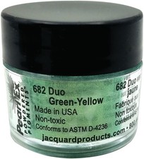 Jacquard Pearl Ex Powdered Pigment 3g-Duo Green Yellow