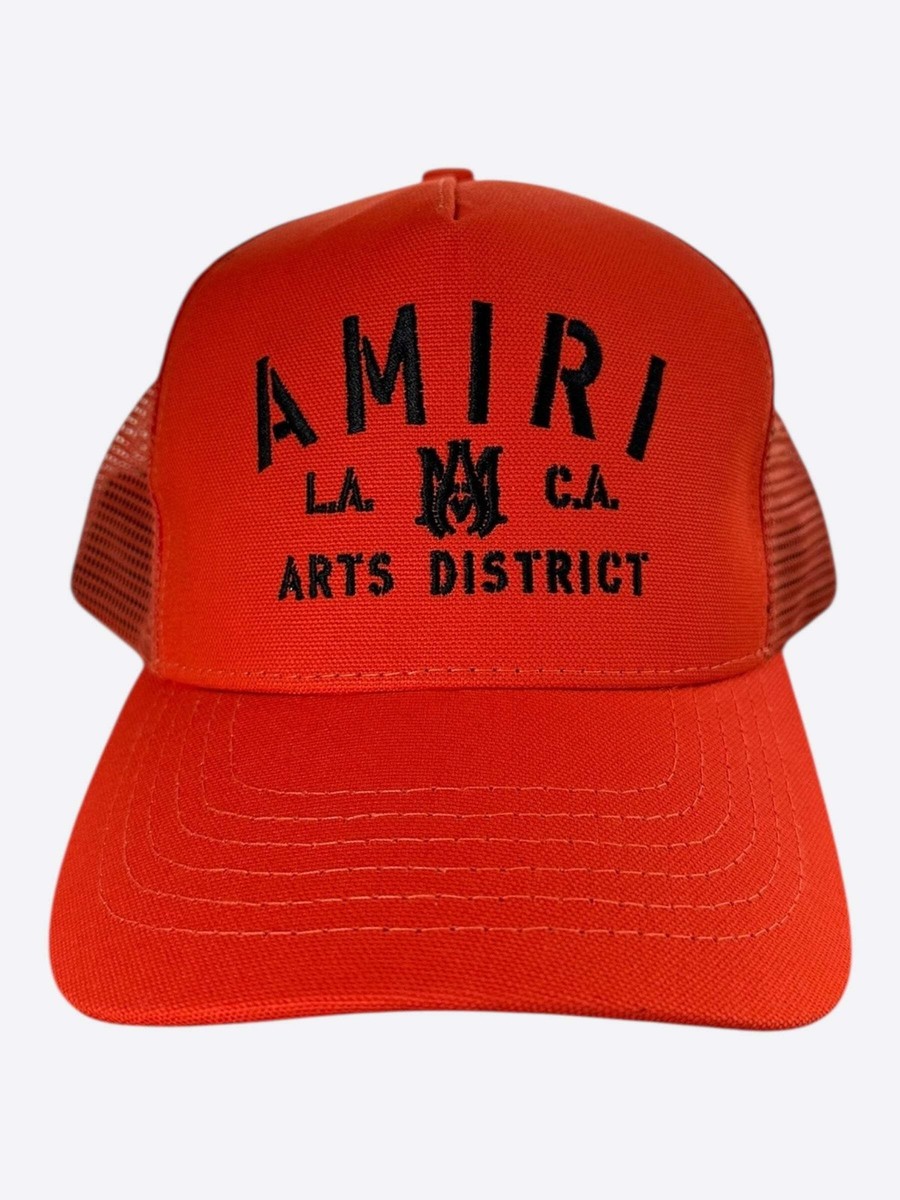 Amiri Orange & Black Arts District Trucker Hat | eBay