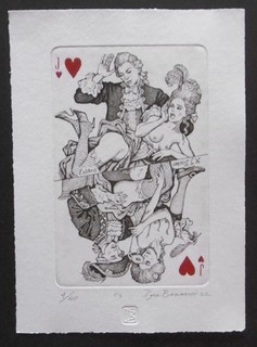 IGOR BARANOV Exlibris Akt Spielkarte