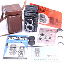 Rollei Rolleicord Vb TLR Film Camera 16 Frame Counter 4x5.5cm Exposure Perfect