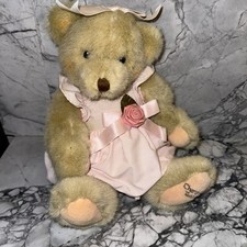 Dakin 1994 Cherished Teddies Priscilla Hillman 12" Plush Jointed Teddy Bear