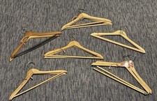 Pre-Owned Lot Of 12 Vintage Wooden Hangers Of Various Brands