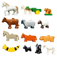 Lego Duplo Tiere Bauernhof Pferd Pony Kuh Schwein Schaf Biene Ziege Hund Katze