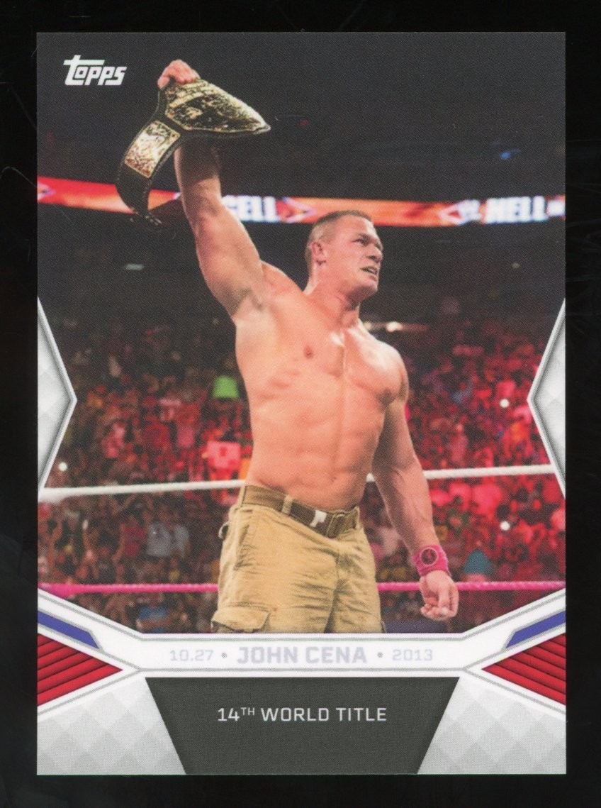 2025 Topps WWE John Cena Commemorative Collection #16 14th World Title Base
