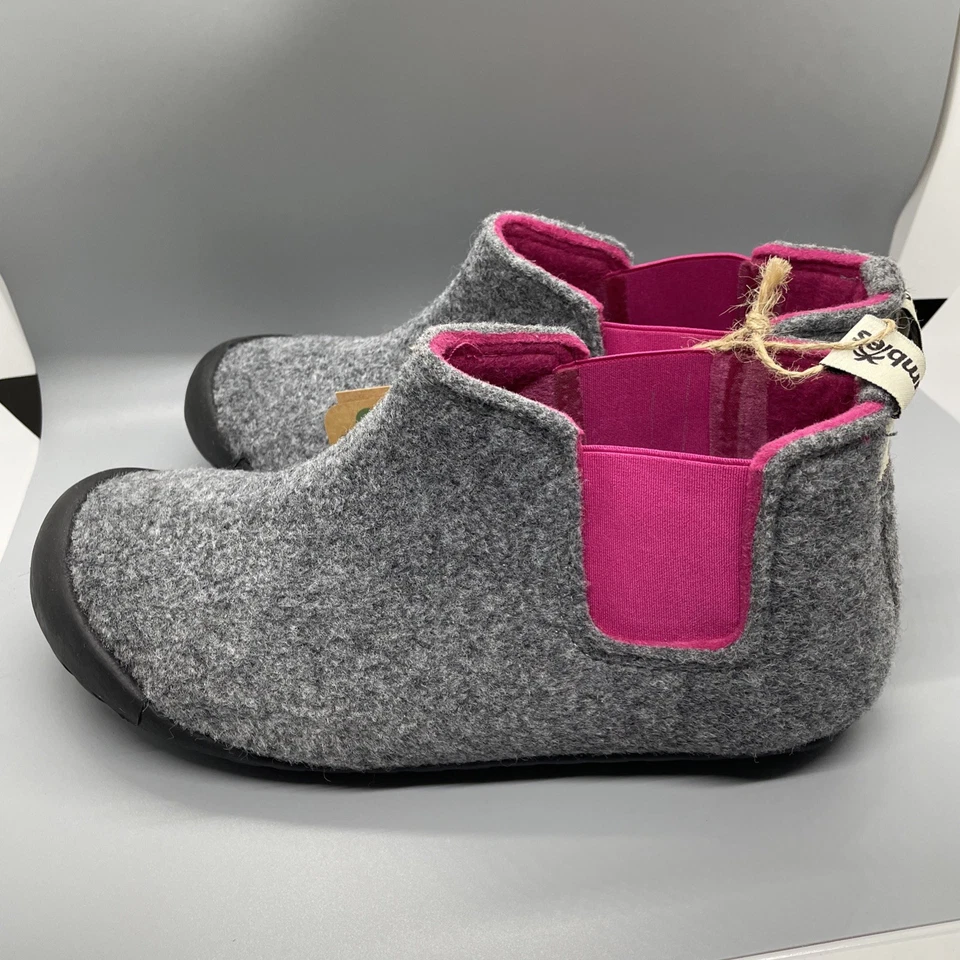 Gumbies Gris Rosa Zapatillas Botas Exterior Australia Interior Exterior EE. UU. W8 / M7 Foto 4 de 4