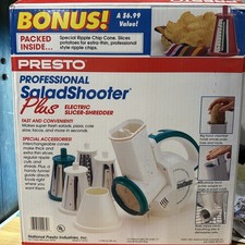 Presto SaladShooter Plus 02972 Electric Slicer Shredder Complete In Box