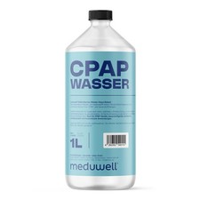 meduwell 1L CPAP Wasser - Bidestilliertes Wasser f&uuml;r CPAP-Therapie