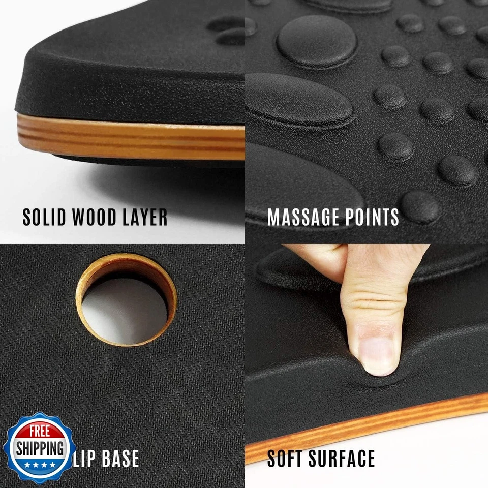 Tabla de equilibrio Yes4All Wobble para escritorio de pie/almohadilla de oficina antifatiga - roca Foto 2 de 4