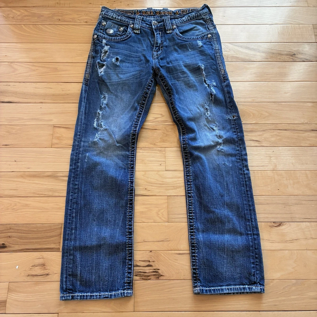 Rock Revival Regular 32 Size Jeans Men's 30 in Inseam for sale | eBay