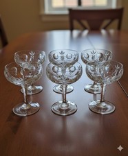6 x Sektschalen Nachtmann Bamberg Bleikristall Vintage Geschliffenes Glas Set
