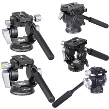 Heavy Duty Fluid Video Head Panoramic Pan Tilt Head Compact Tripod Head