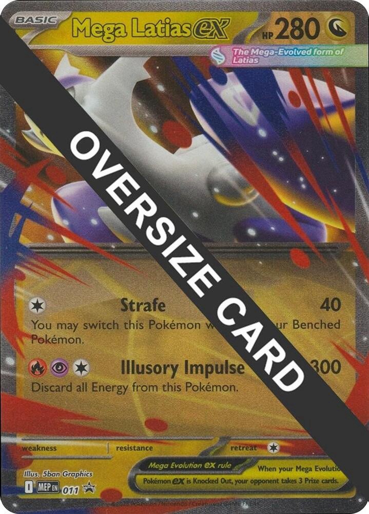 Pokemon Mega Latias ex 011 Mega Evolution JUMBO/OVERSIZED Holo