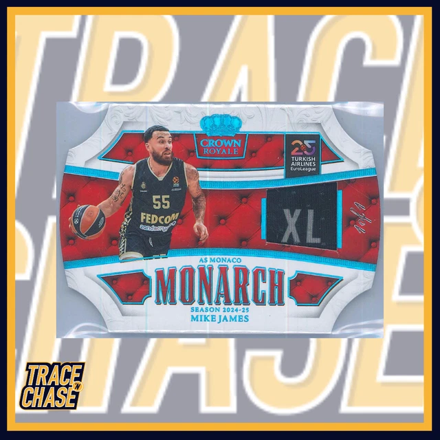 2024-25 Panini Crown Royale Euroleague BK Mike James Monarch Platinum 1/1!!