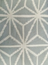 RiNGLEY Light Blue & White Chevron Pattern Reversible Throw Blanket 170x170cm