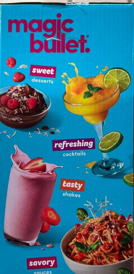 Magic Bullet Blender Stainless Steel Blade & Tall Cup Black Base 7 Pieces - Image 2 of 4