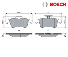 Brake pad set, disc brake Bosch 0986424999 for Peugeot
