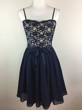 Adrianna Papell Women's Blue Lace Dress Size 8