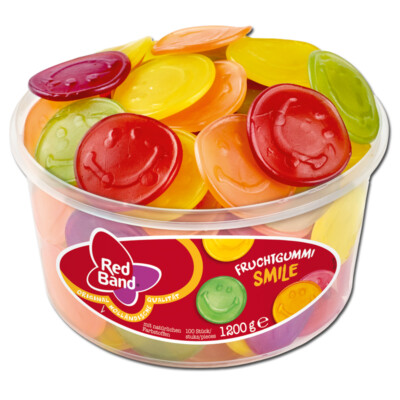 (5,77 /1kg) Red Band Fruchtgummi Smile, 100 Stück